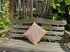 Patchwork star cushion with zip