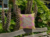 Patchwork star cushion with zip