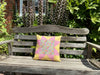 Patchwork star cushion with zip